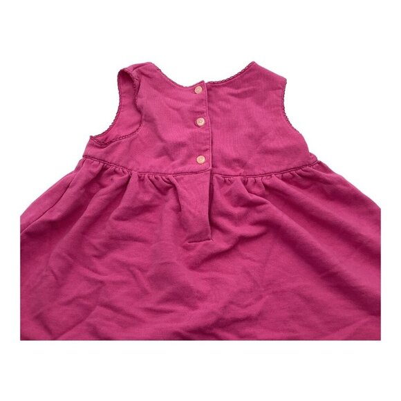 Tommy Hilfiger Baby Girl Pink Dress 3-6M Floral Embroidery Sleeveless Cotton - Picture 7 of 10